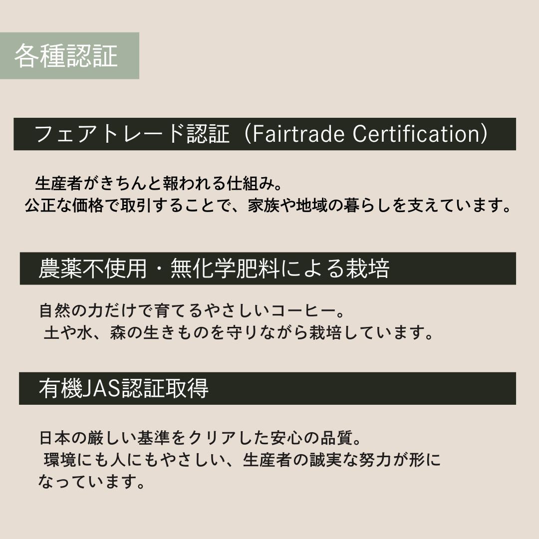 【農薬不使用・無化学肥料】100g メキシコ マヤビニック 中深煎り